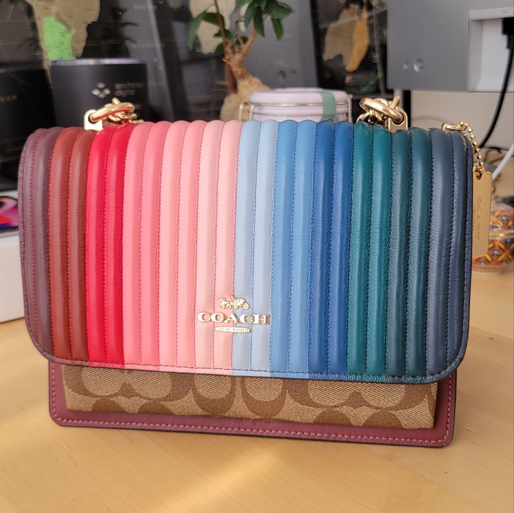 Coach KLARE CROSSBODY WITH RAINBOW LINEAR QUILTING